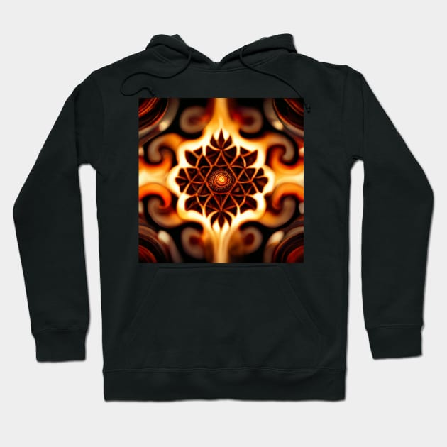 Fire fractal Mandala pattern Hoodie by StoneyPhenix
